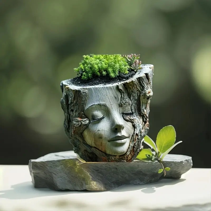 eden self watering planter Eden’s Rest – Serene Face Planter