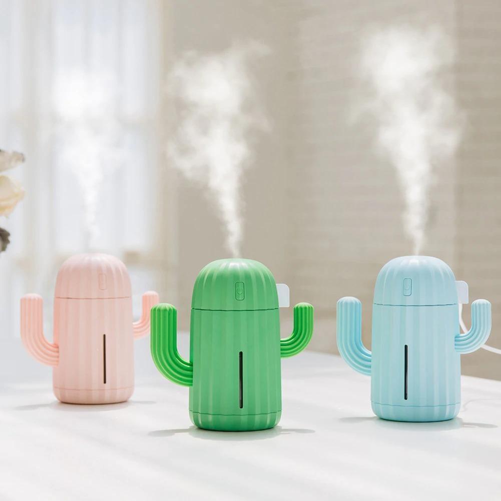 succulent humidifier Compact Cactus LED USB Humidifier Pink / 5x