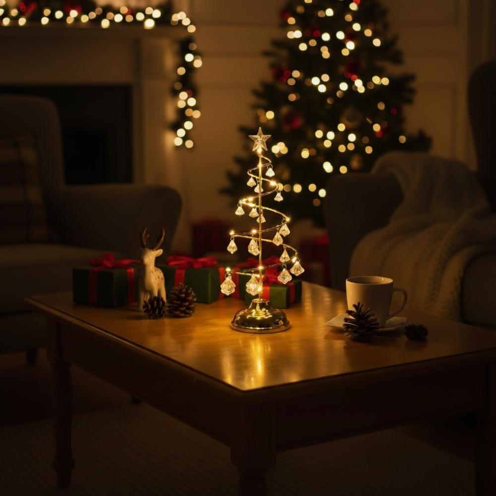 Crystal Cascade - Tabletop Lamp Tree