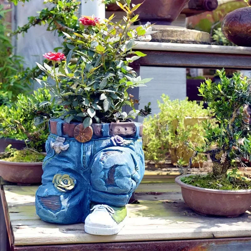 retro planter pots Retro Denim - Garden Planter