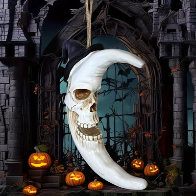 Skulloween™ – Crescent Moon Skull Ornament