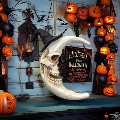 Skulloween™ – Crescent Moon Skull Ornament