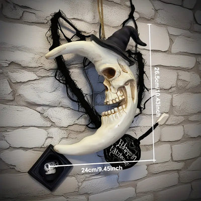 Skulloween™ – Crescent Moon Skull Ornament