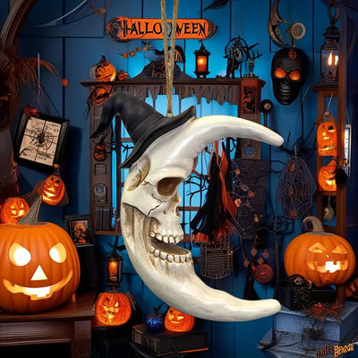 Skulloween™ – Crescent Moon Skull Ornament