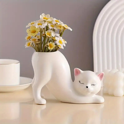 WhiskerBloom™ - Kitty Ceramic Pot