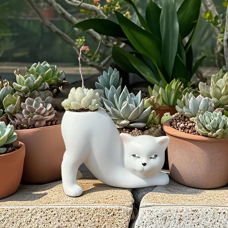 WhiskerBloom™ - Kitty Ceramic Pot
