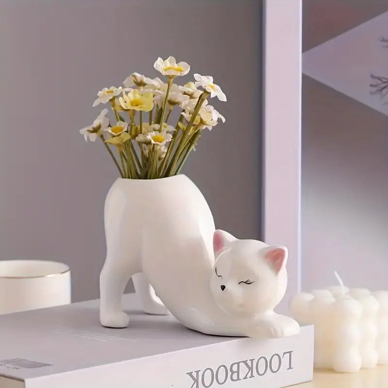 WhiskerBloom™ - Kitty Ceramic Pot