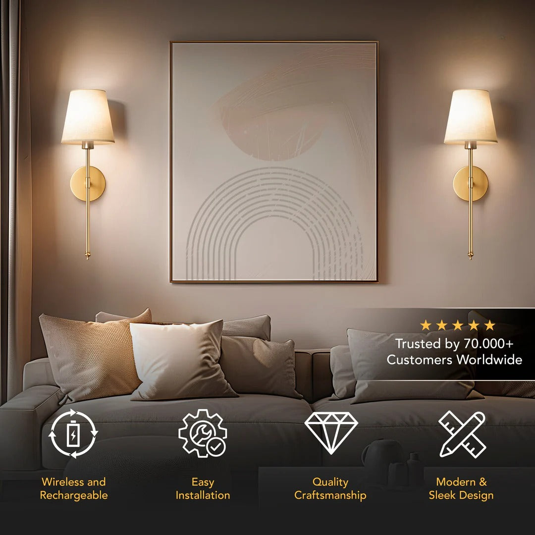 Nova™ - Original Wireless Wall Sconces (Set of 2) – Lily & Eden