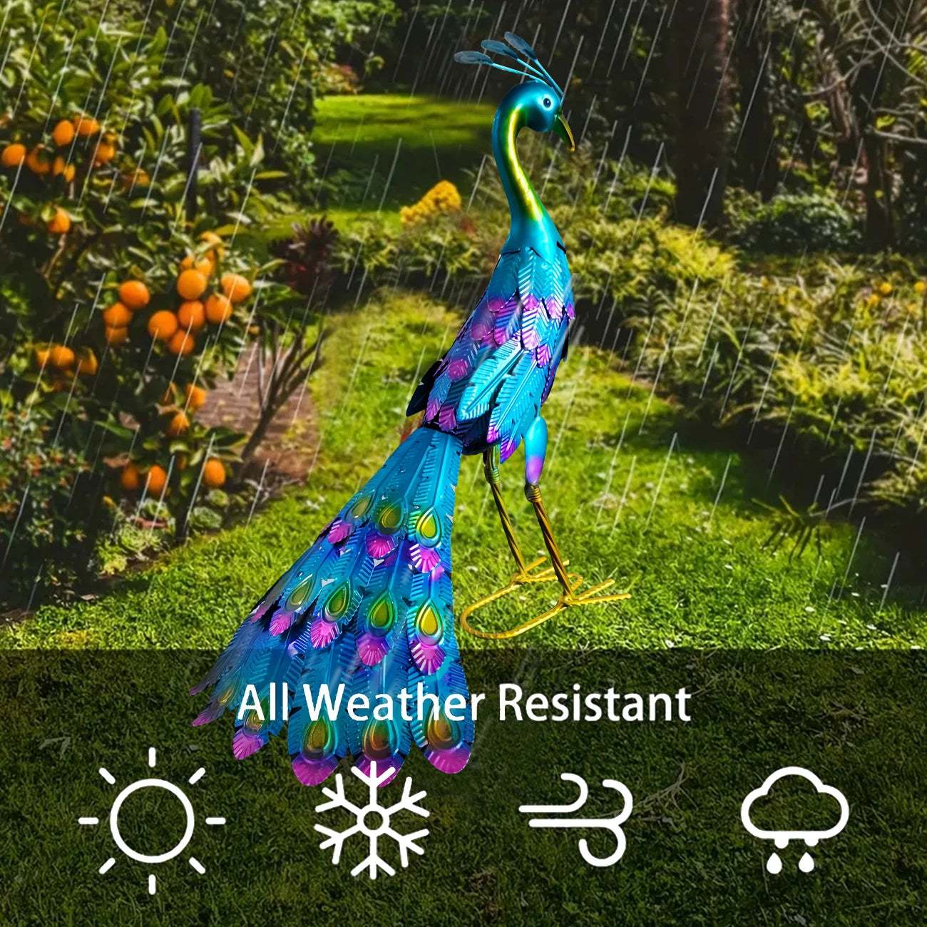 RegalFeather™ - Majestic Peacock Sculpture
