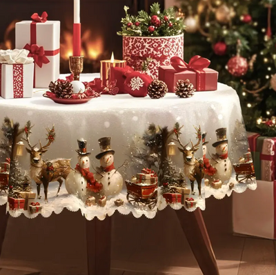 Frosty Feast™ – Christmas Tablecloth