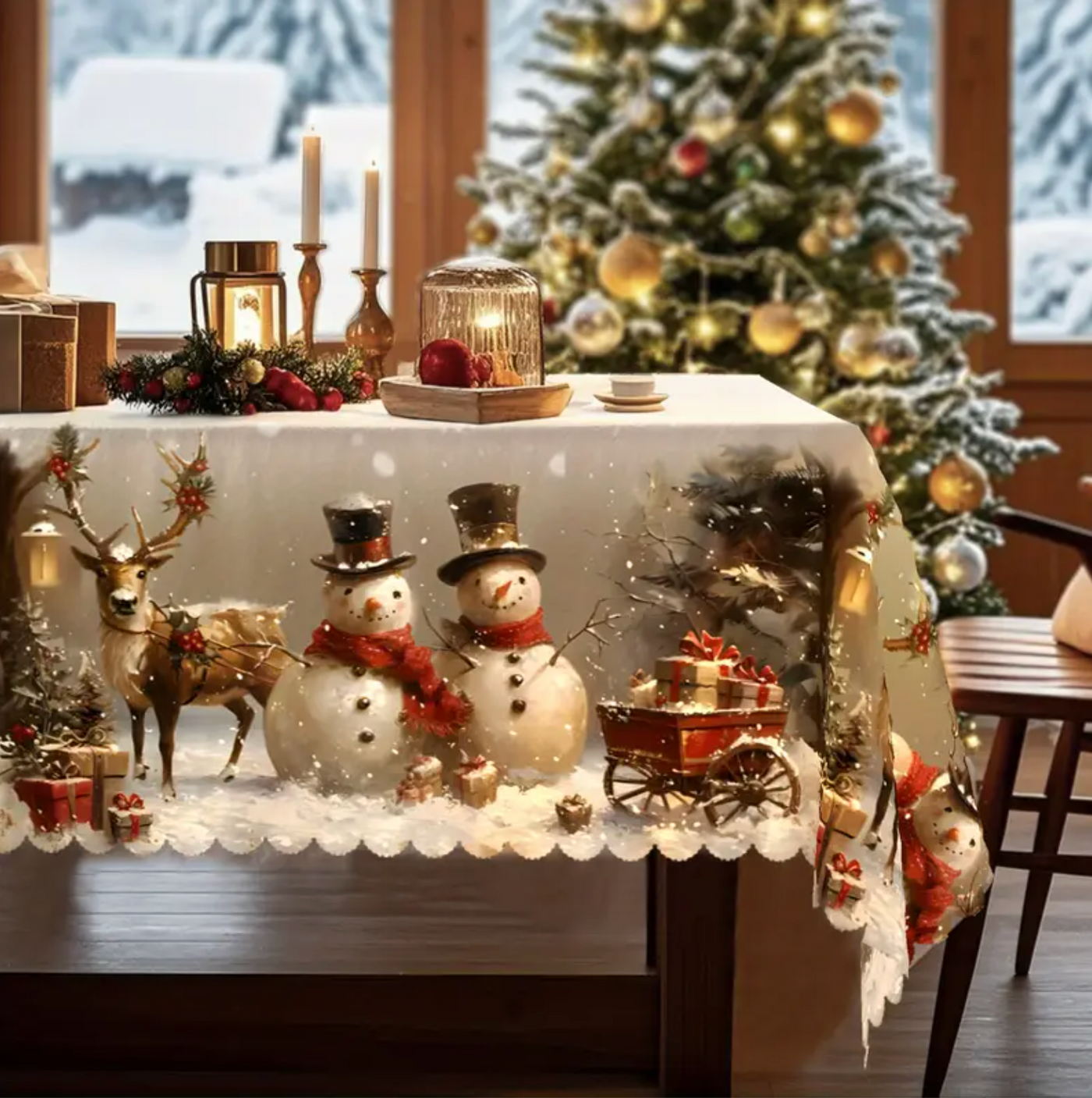 Frosty Feast™ – Christmas Tablecloth