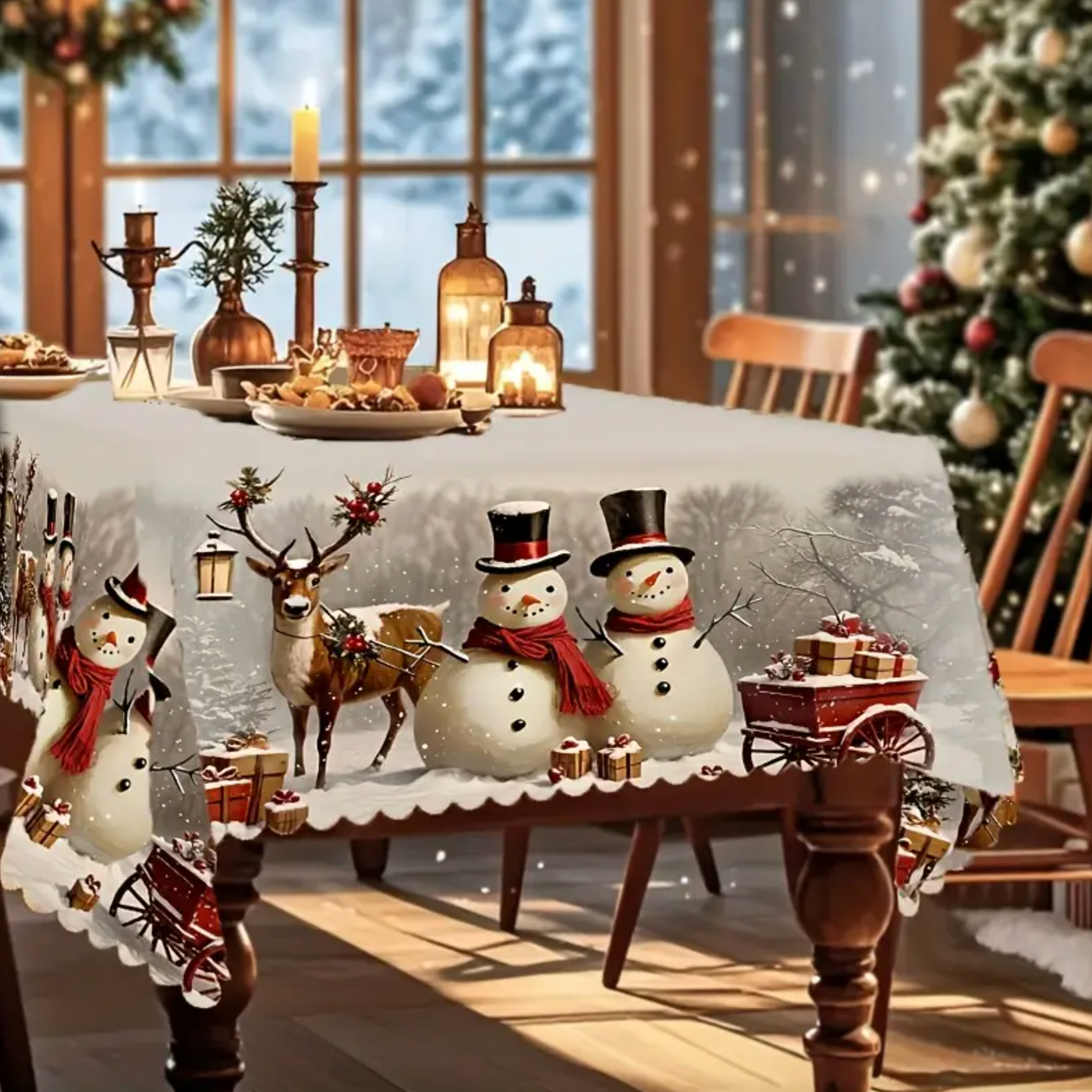 Frosty Feast™ – Christmas Tablecloth