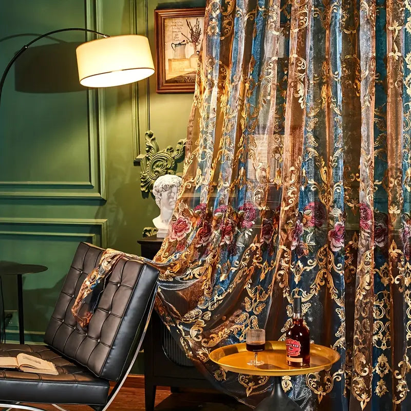 カーテン ann Vintage Jacquard Embroidery Curtain | Lily & Eden