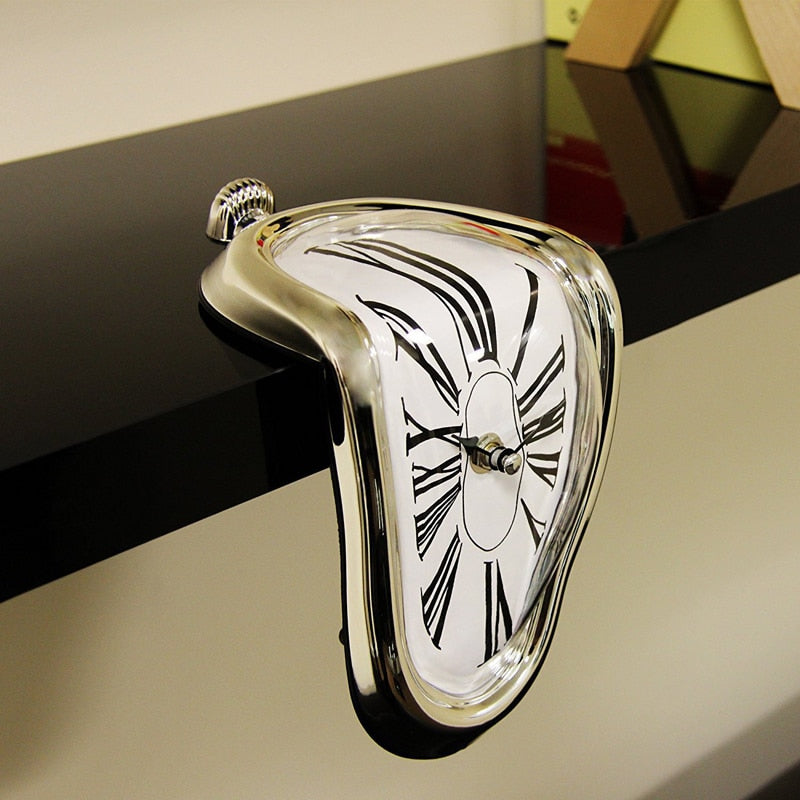 Salvador Dali Melting Clock (Silver)