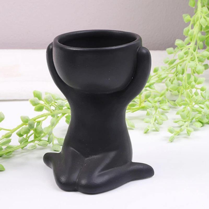 humanoid ceramic flower pot Petite Person Clay Succulent Planter – Lily & Eden
