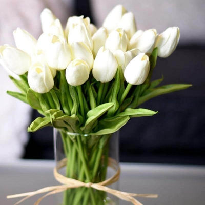 10-Piece Fake Tulips Silk Flowers - Lily & Eden