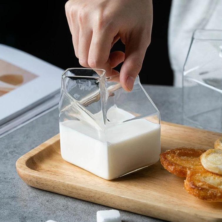 Compact Glass Milk Carton Mug - Lily & Eden