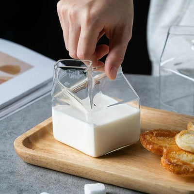 Compact Glass Milk Carton Mug - Lily & Eden