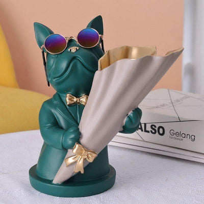French Bulldog Floral Vase - Lily & Eden