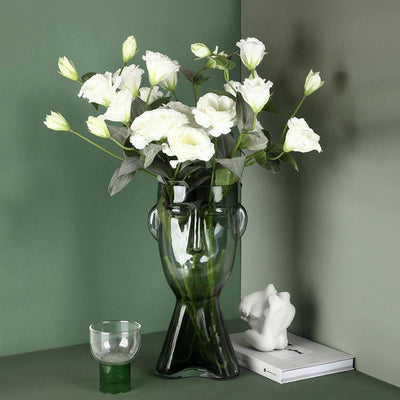 Artistic Face Handblown Glass Vase - Lily & Eden