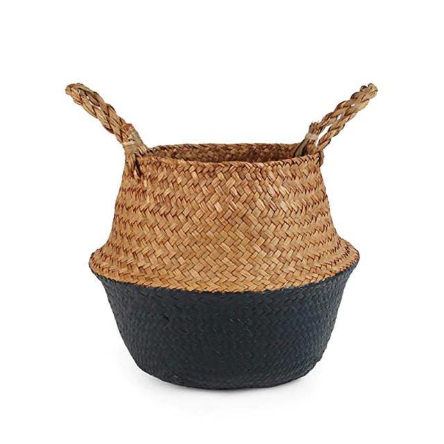 Artisan Rattan Planter or Storage Basket with Handles - Lily & Eden