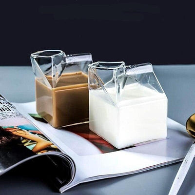 Compact Glass Milk Carton Mug - Lily & Eden