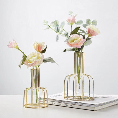 Vase with Test Tube and Iron Stand - Lily & Eden