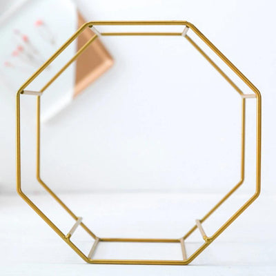 Ceramic Geometric Wall Planter with Iron Octagonal Frame - Lily & Eden