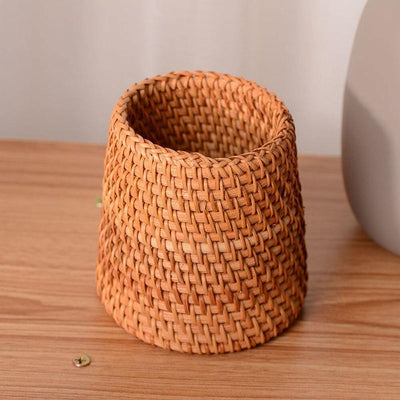 Hand-Woven Wicker Storage Container Basket Tower | Lily & Eden