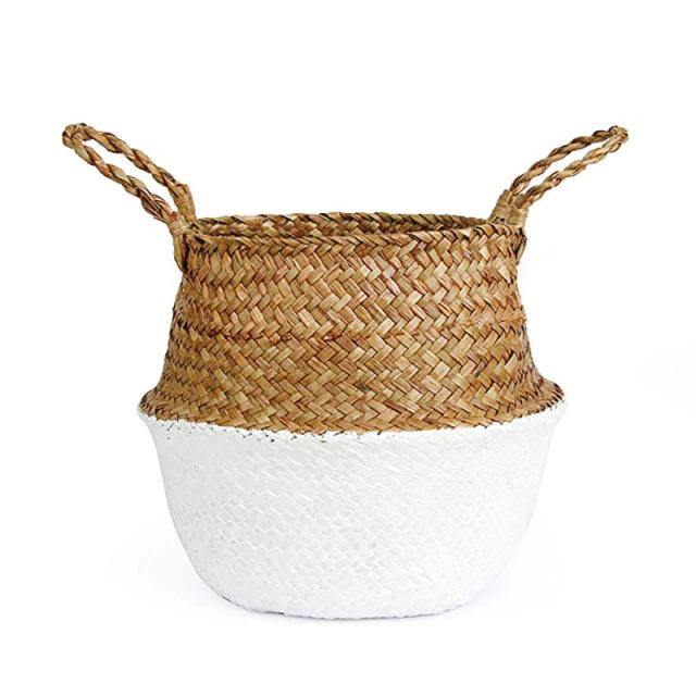 Artisan Rattan Planter or Storage Basket with Handles - Lily & Eden