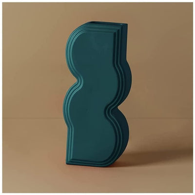 Lego House Ceramic Accent Vase Wavy Tower Teal | Lily & Eden