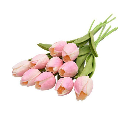 10-Piece Fake Tulips Silk Flowers - Lily & Eden