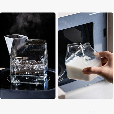 Compact Glass Milk Carton Mug - Lily & Eden