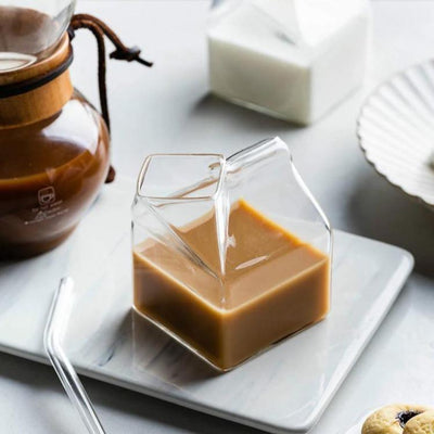 Compact Glass Milk Carton Mug - Lily & Eden