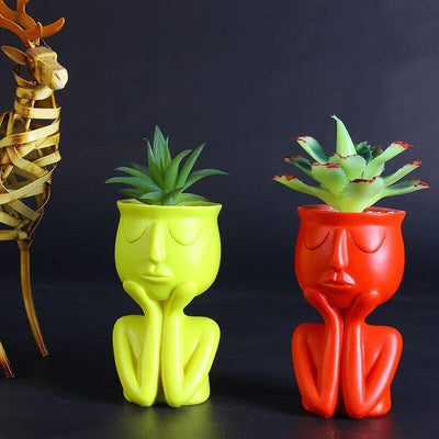 Ceramic Cupping Face Planter - Lily & Eden