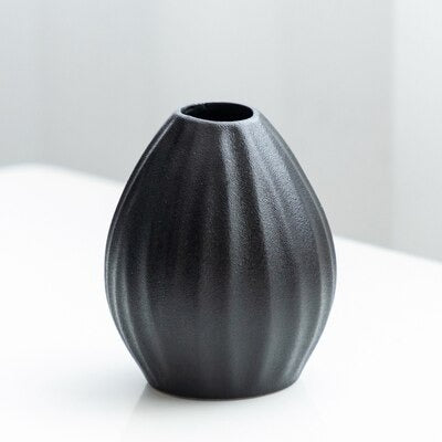 Black as Night Textured Ceramic Vases Origin | Lily & Eden