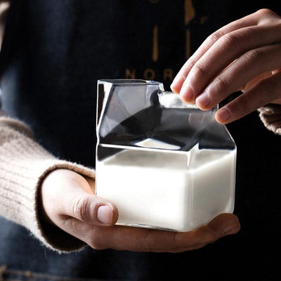 Compact Glass Milk Carton Mug - Lily & Eden