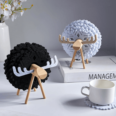 Alma Elk 12-Piece Coaster Set - Lily & Eden