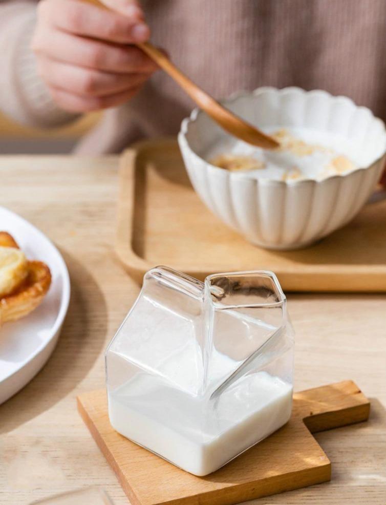 Compact Glass Milk Carton Mug - Lily & Eden