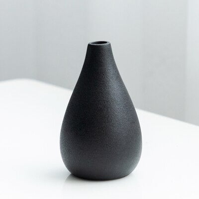 Black as Night Textured Ceramic Vases Kolum | Lily & Eden