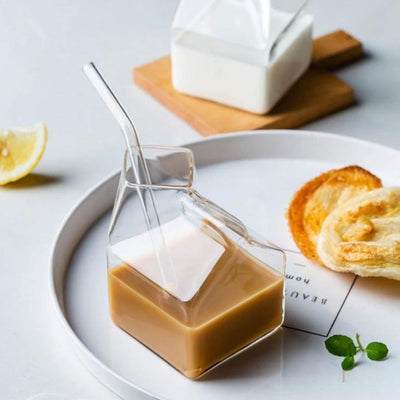 Compact Glass Milk Carton Mug - Lily & Eden