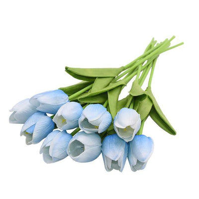 10-Piece Fake Tulips Silk Flowers - Lily & Eden