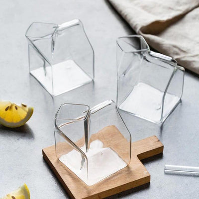 Compact Glass Milk Carton Mug - Lily & Eden