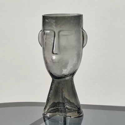 Artistic Face Handblown Glass Vase - Lily & Eden