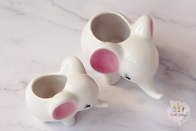 Ceramic Elephant Plant Pot - Lily & Eden