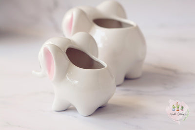 Ceramic Elephant Plant Pot - Lily & Eden