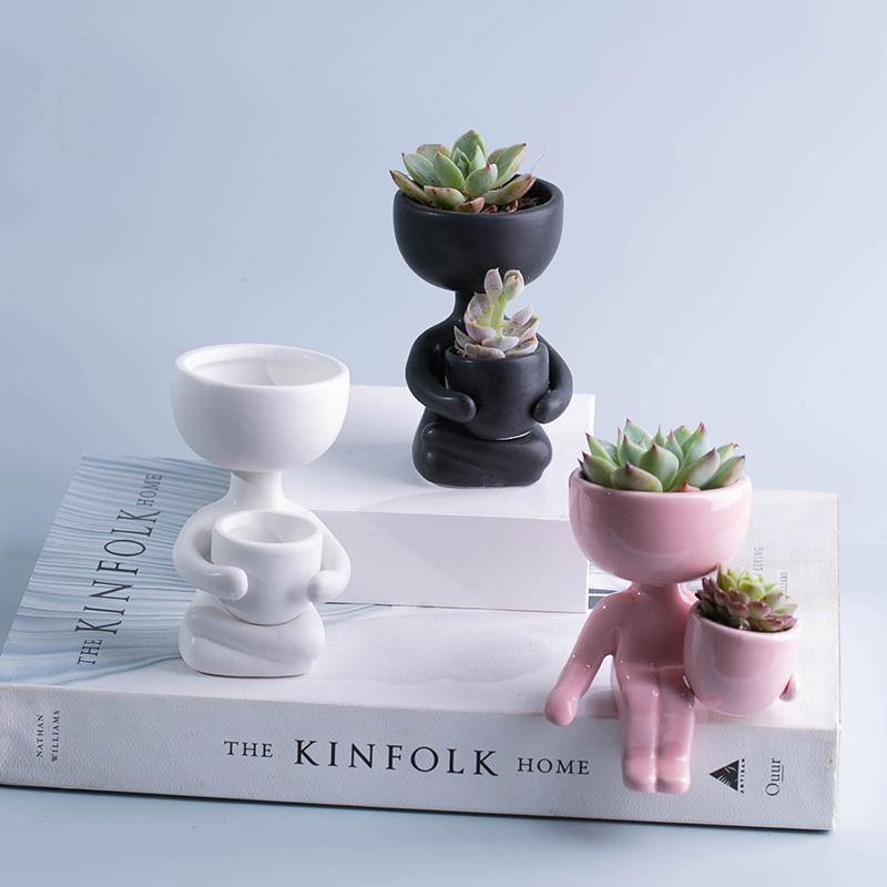 succulent people Petite Person Clay Succulent Planter – Lily & Eden