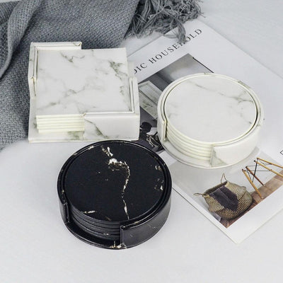 Vegan Leather Coaster Set - Lily & Eden