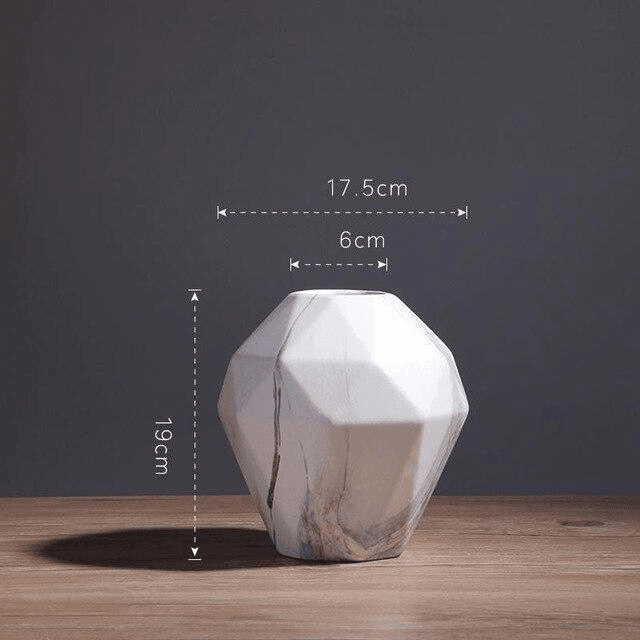 Geometric Marble Vases Wide Vase | Lily & Eden