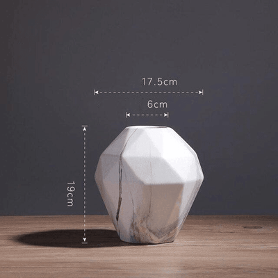 Geometric Marble Vases Wide Vase | Lily & Eden